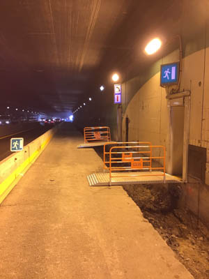 Pendant les travaux, les niches de sécurité et les issues de secours restent accessibles.