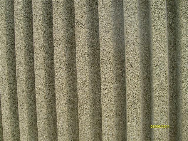Béton-bois absorbant : détail de la structure