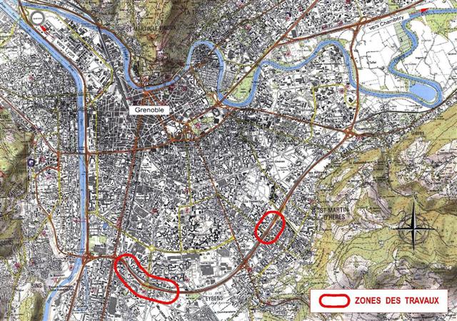 Localisation des écrans réalisés en terre-plein central